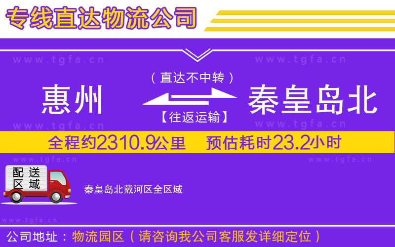 惠州到秦皇島北戴河區(qū)物流專線