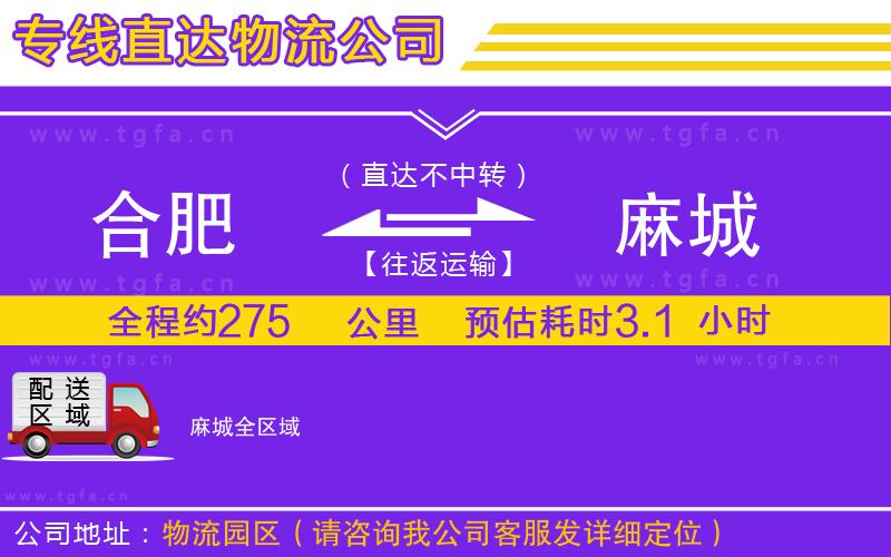 合肥到麻城物流公司