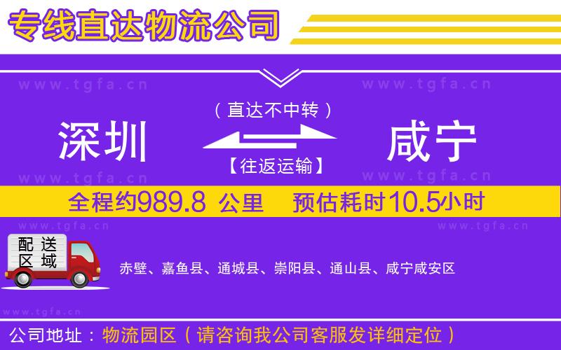 深圳到咸寧物流公司