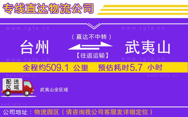 臺州到武夷山物流公司