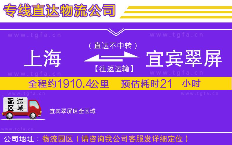 上海到宜賓翠屏區(qū)物流專線