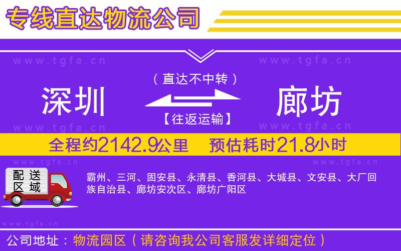 深圳到廊坊物流公司