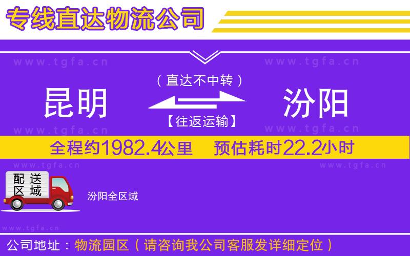 昆明到汾陽物流專線