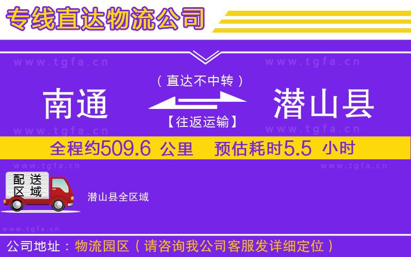 南通到潛山縣物流公司