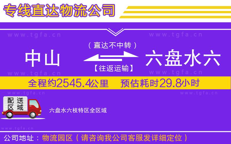 中山到六盤水六枝特區(qū)物流專線