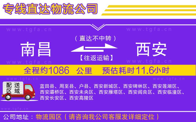 南昌到西安物流專線