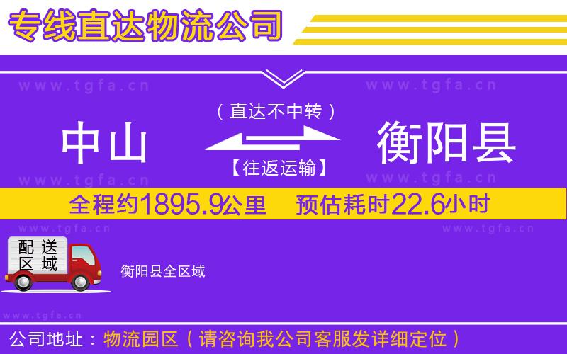 中山到衡陽(yáng)縣物流專線