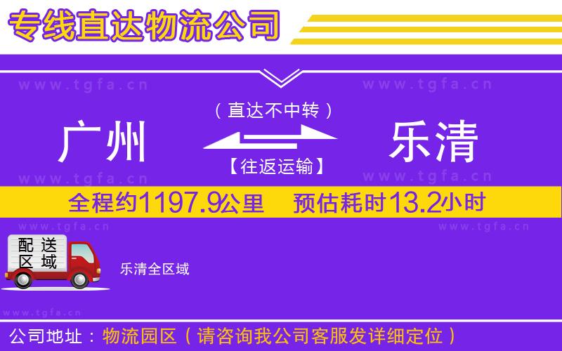 廣州到樂清物流公司