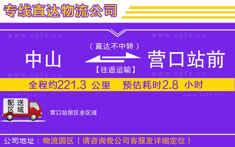 中山到營(yíng)口站前區(qū)物流專線