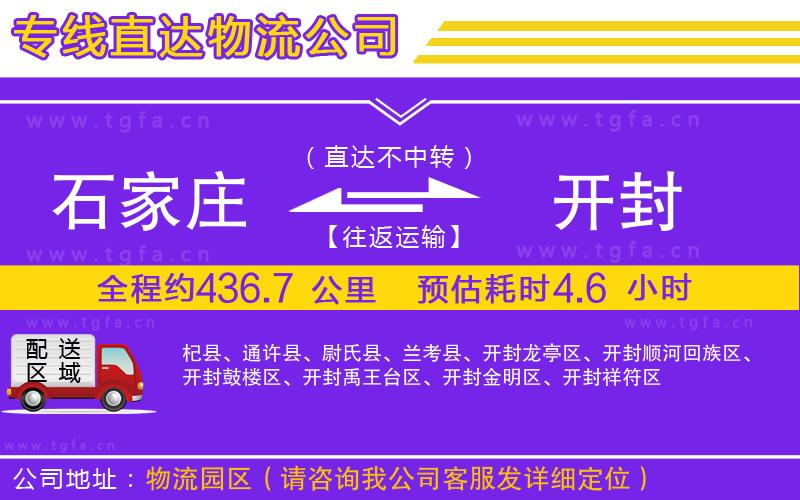 石家莊到開封物流專線