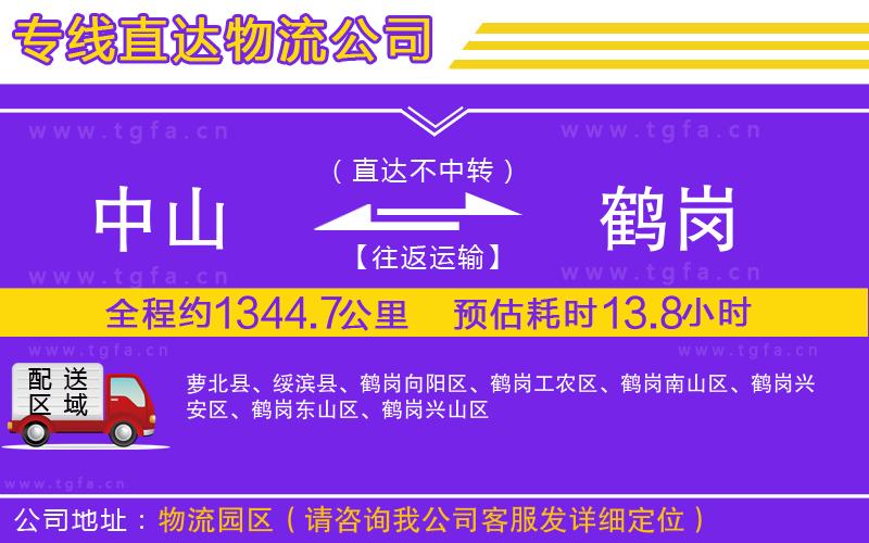 中山到鶴崗物流專線