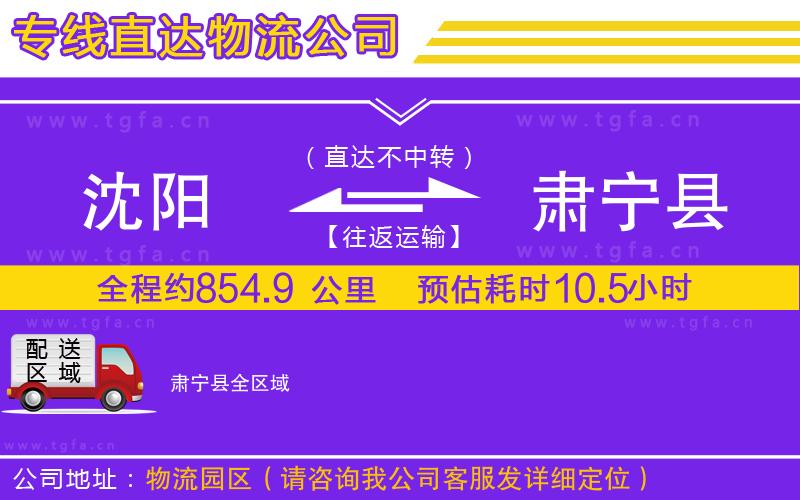 沈陽到肅寧縣物流專線