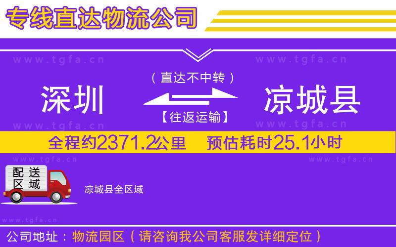 深圳到?jīng)龀强h物流專線