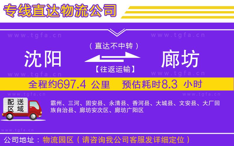 沈陽到廊坊物流公司