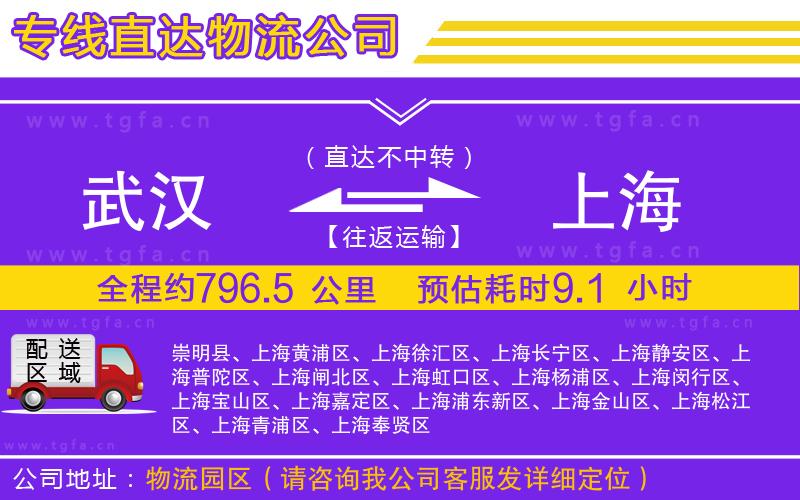 武漢到上海物流公司