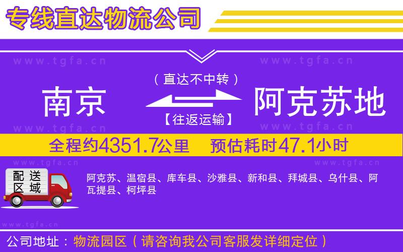 南京到阿克蘇地區(qū)物流專(zhuān)線