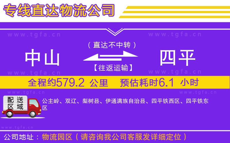 中山到四平物流公司