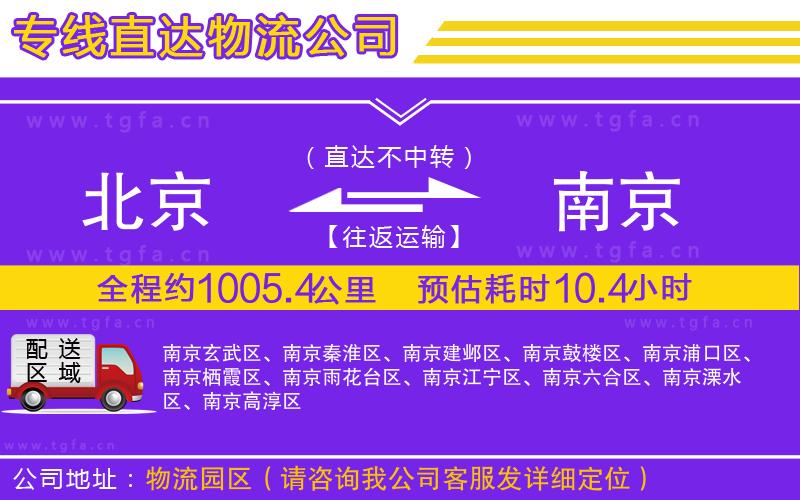 北京到南京物流專線