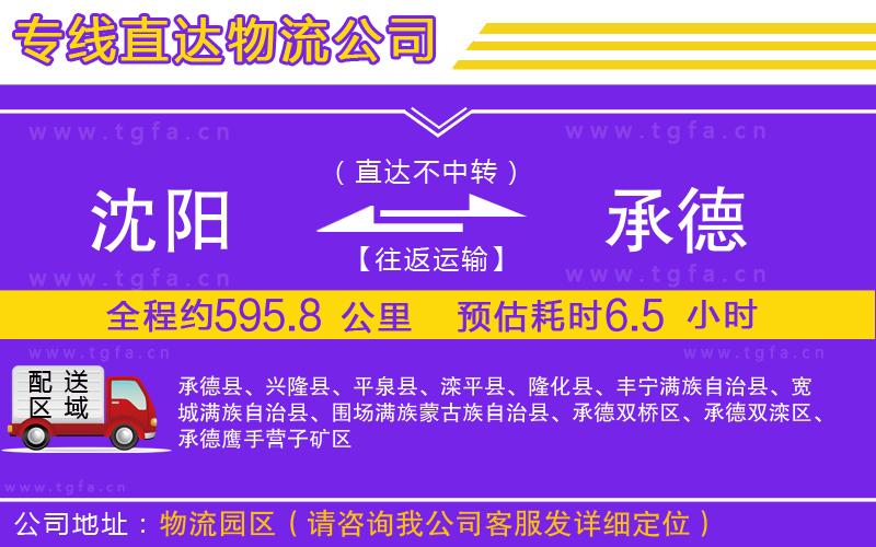 沈陽到承德物流專線