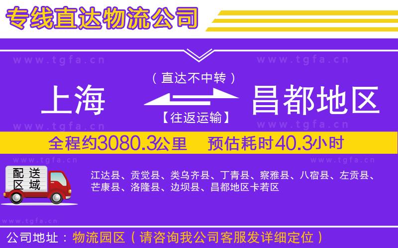 上海到昌都地區(qū)物流專線